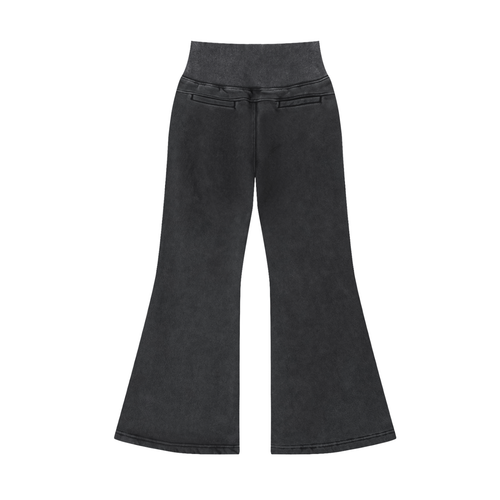 Cosma-Vintage Washed Flared Fleece Pants