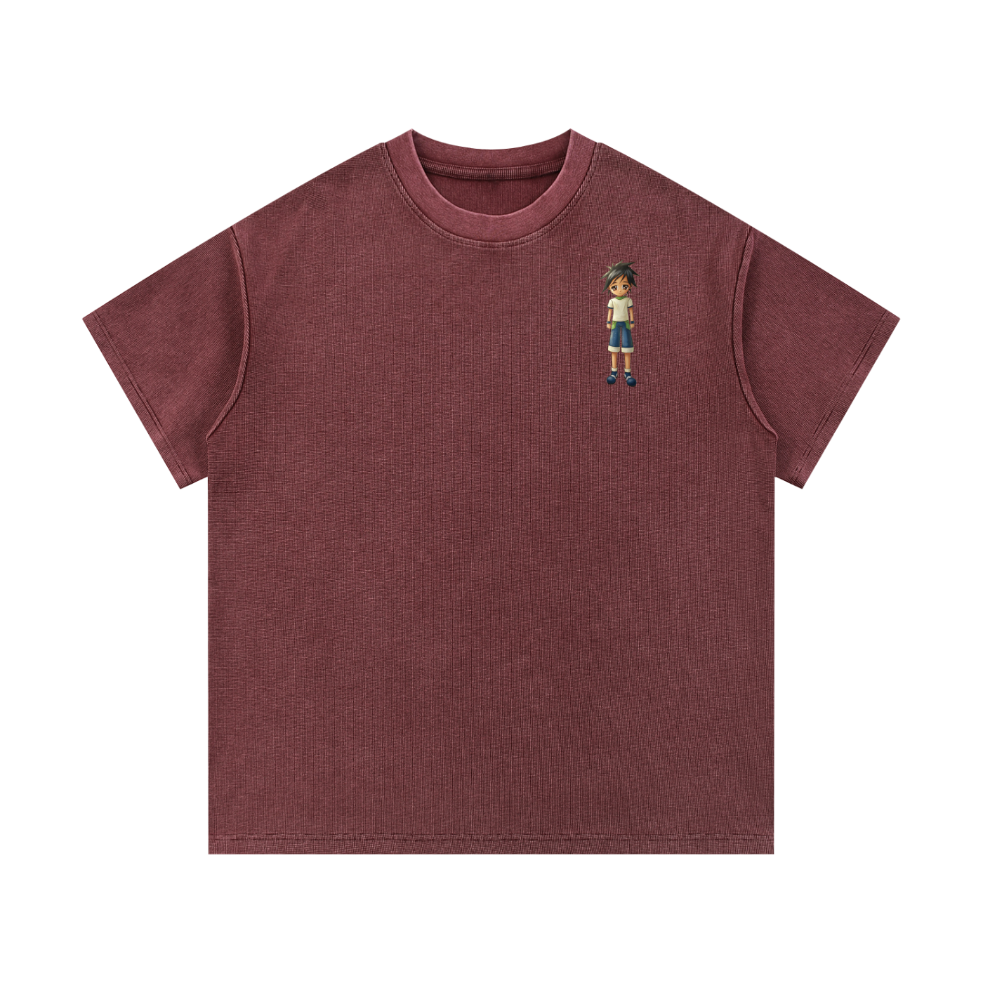 Cosmick-Mineral Wash Waffle Knit T-Shirt