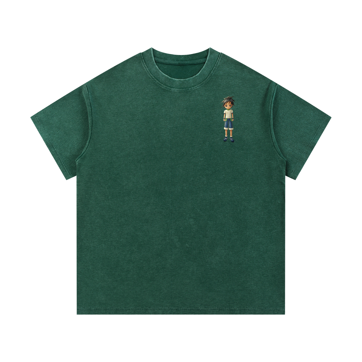 Cosmick-Mineral Wash Waffle Knit T-Shirt