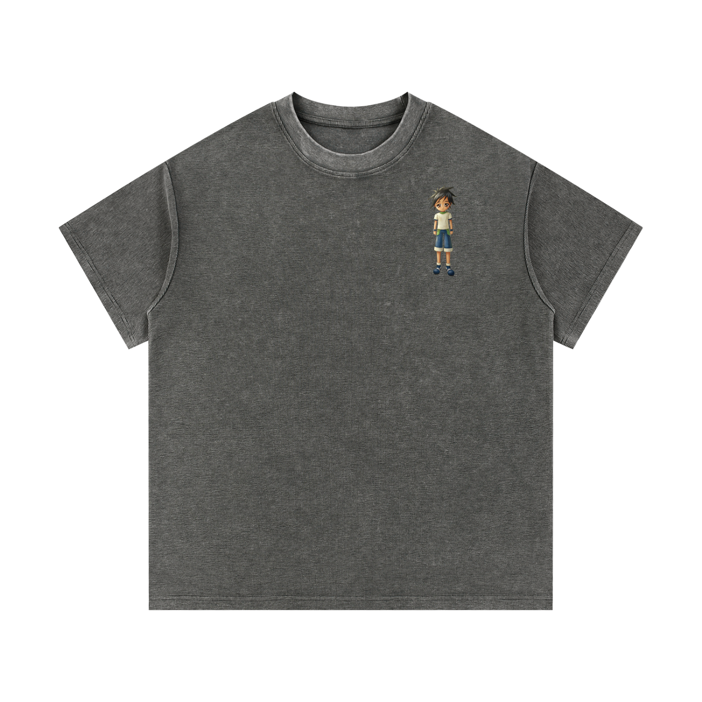 Cosmick-Mineral Wash Waffle Knit T-Shirt