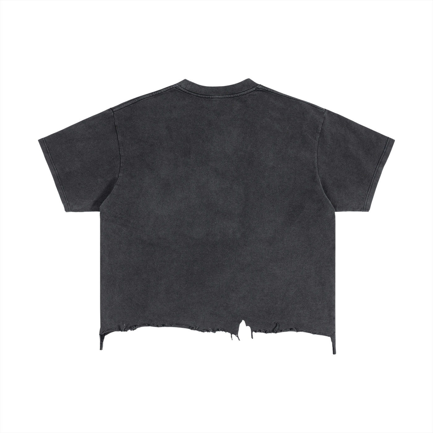 Cosmick-Vintage Wash Boxy Distressed Hem T-Shirt