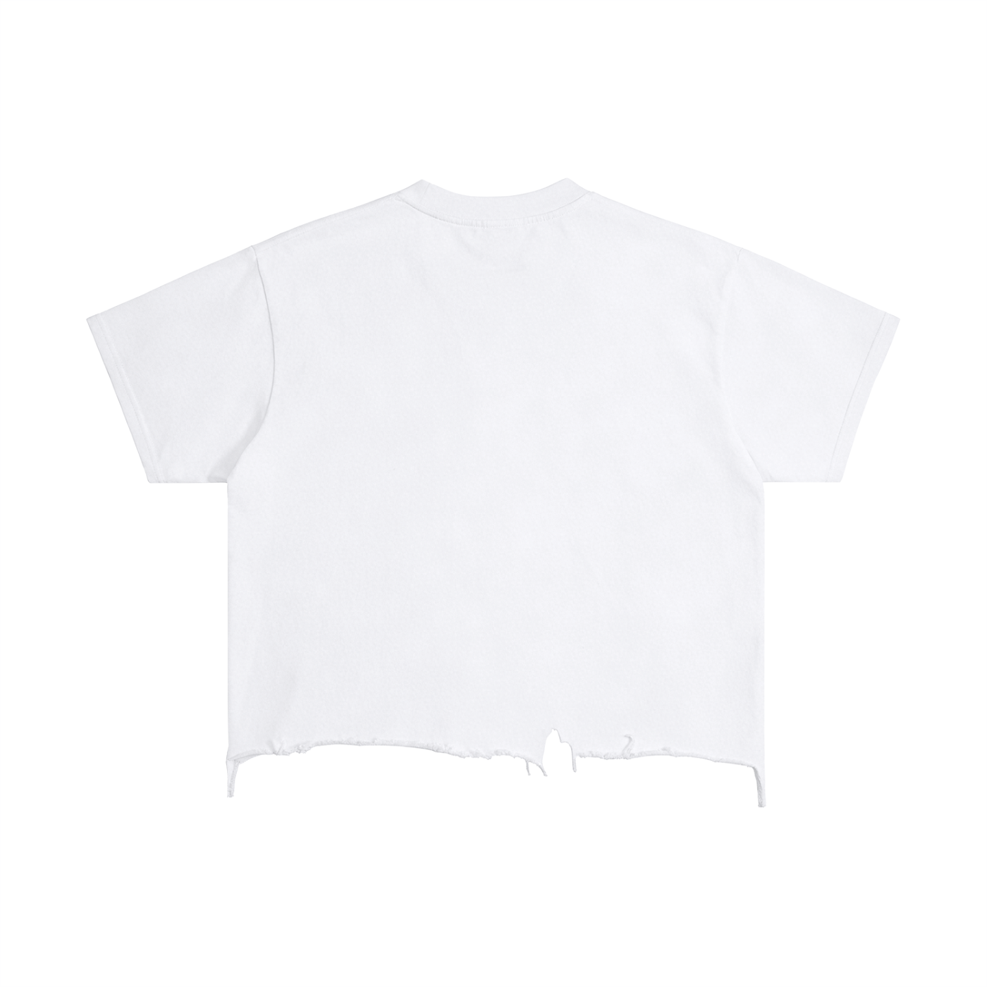 Cosmick-Vintage Wash Boxy Distressed Hem T-Shirt