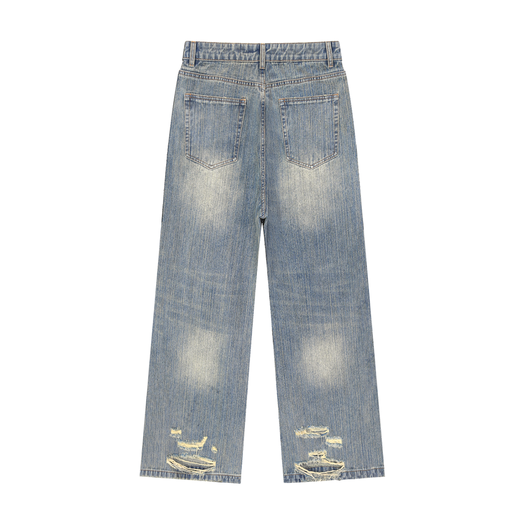 Cosma Vintage Wash Distressed Denim Jeans
