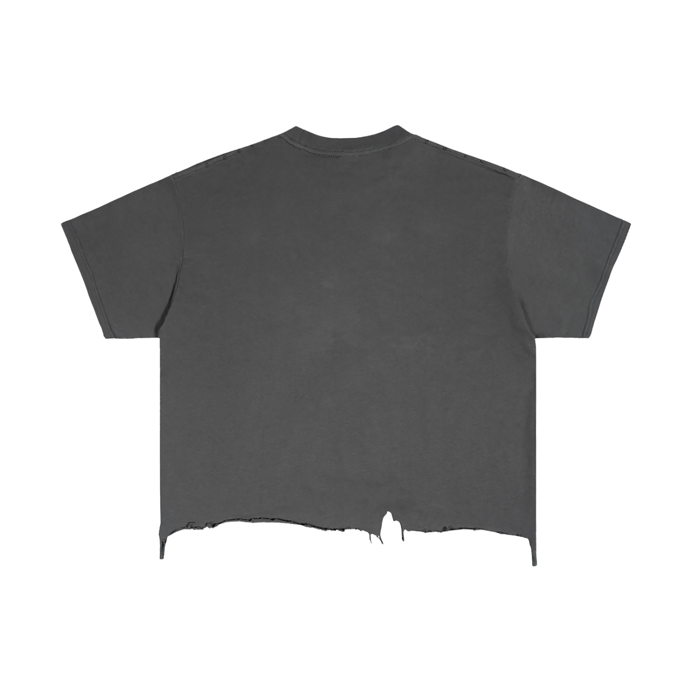 Cosmick-Vintage Wash Boxy Distressed Hem T-Shirt